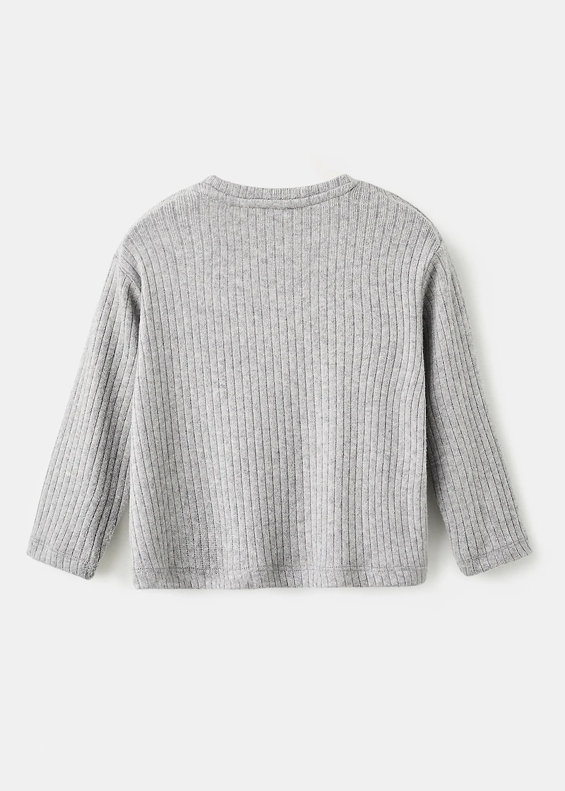 Ribbed top with ruffles