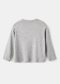 Ribbed top with ruffles