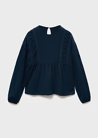 T-shirt with gathered details