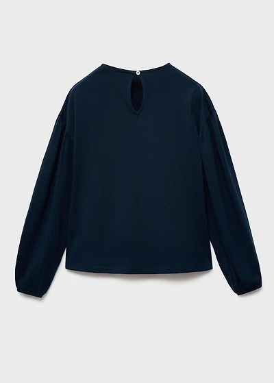 T-shirt with gathered details