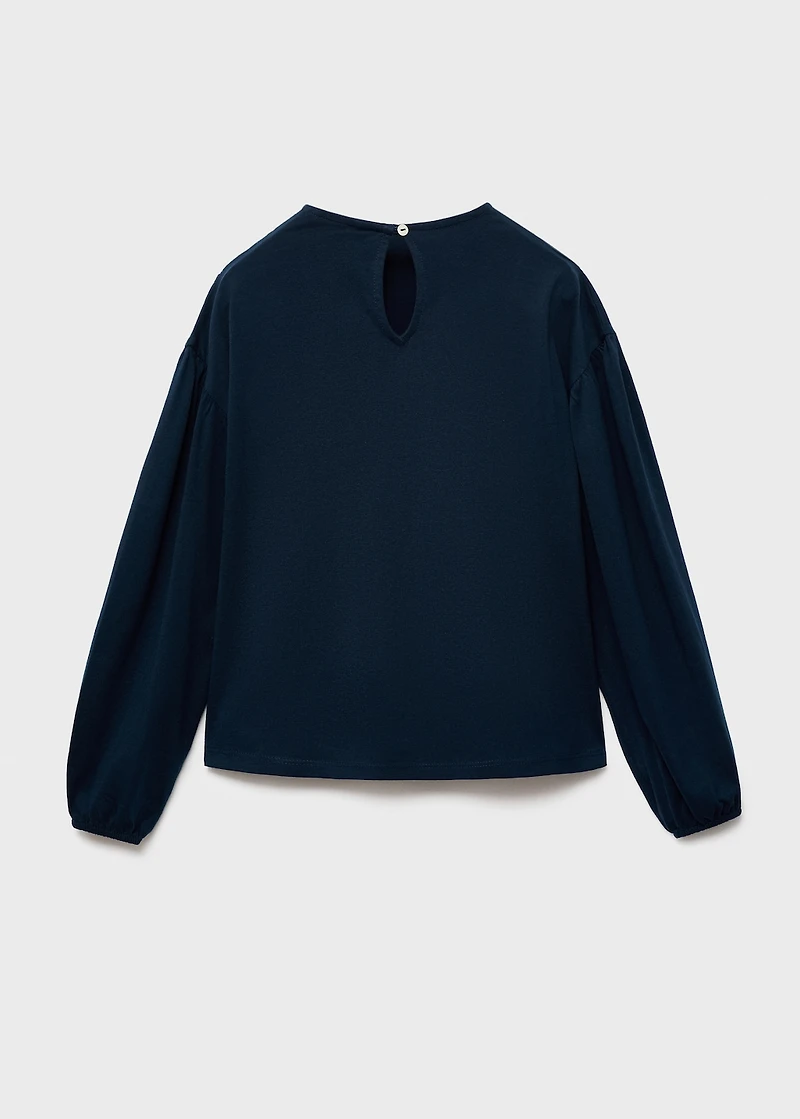 T-shirt with gathered details