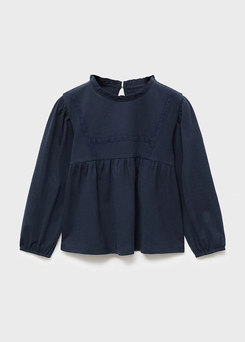 Embroidered cotton T-shirt