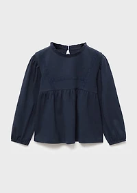 Embroidered cotton T-shirt