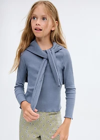 Ribbed  knit t-shirt