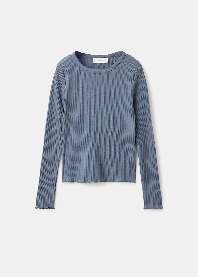 Ribbed  knit t-shirt