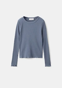 Ribbed  knit t-shirt
