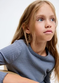 Ribbed  knit t-shirt