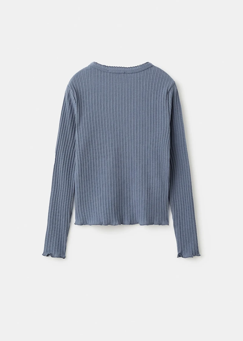 Ribbed  knit t-shirt