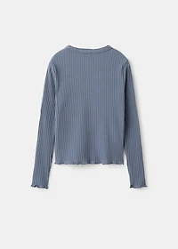 Ribbed  knit t-shirt