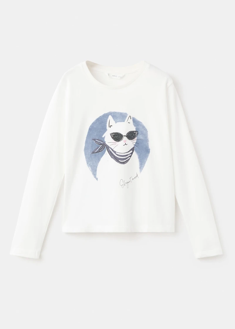 Printed long sleeve t-shirt