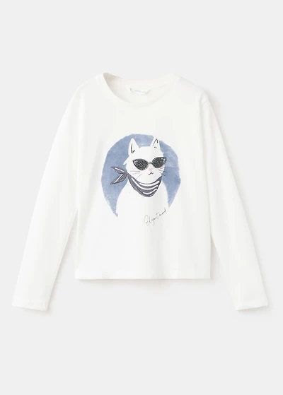 Printed long sleeve t-shirt