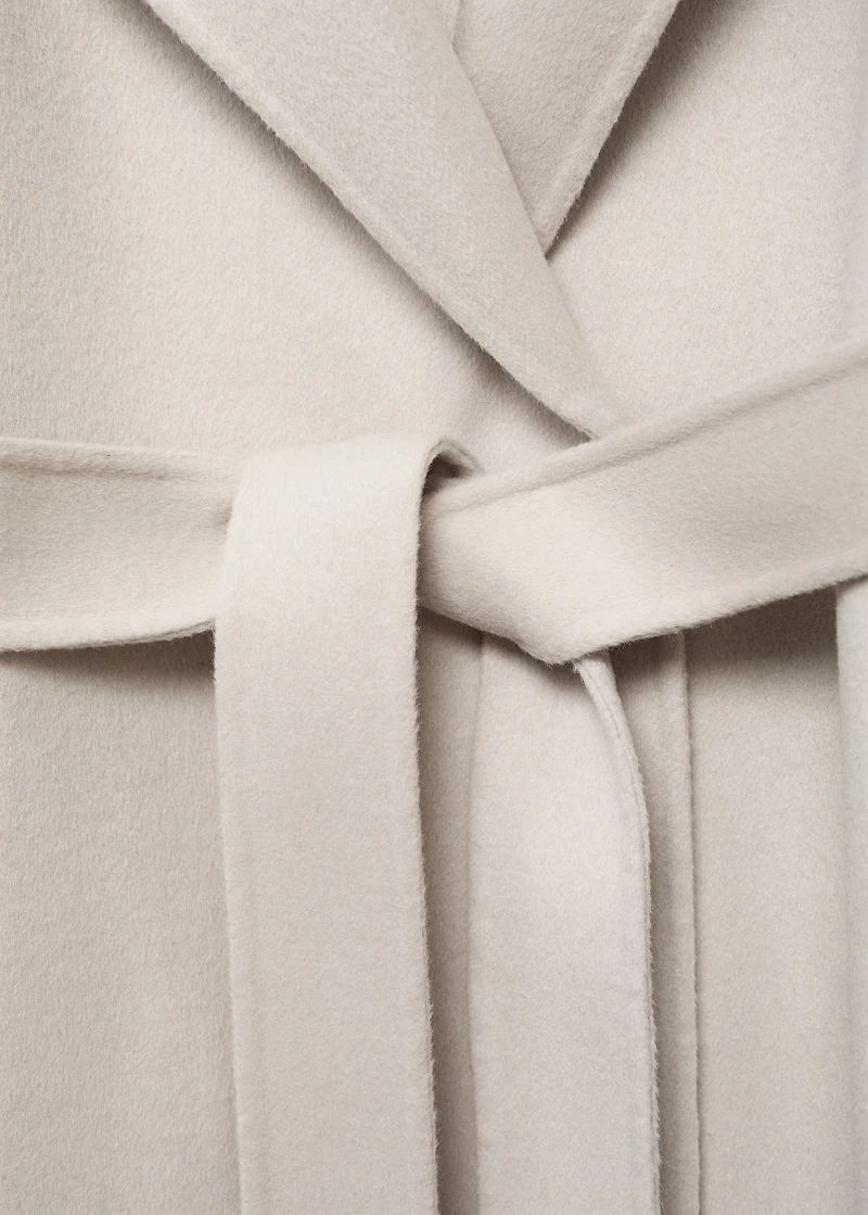 Handmade wool coat with belt