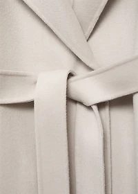 Handmade wool coat with belt