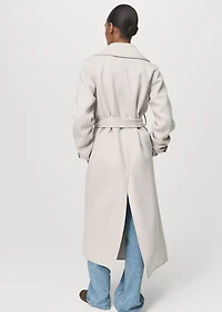 Handmade wool coat with belt