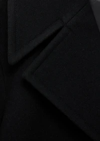 Double-breasted wool-blend coat