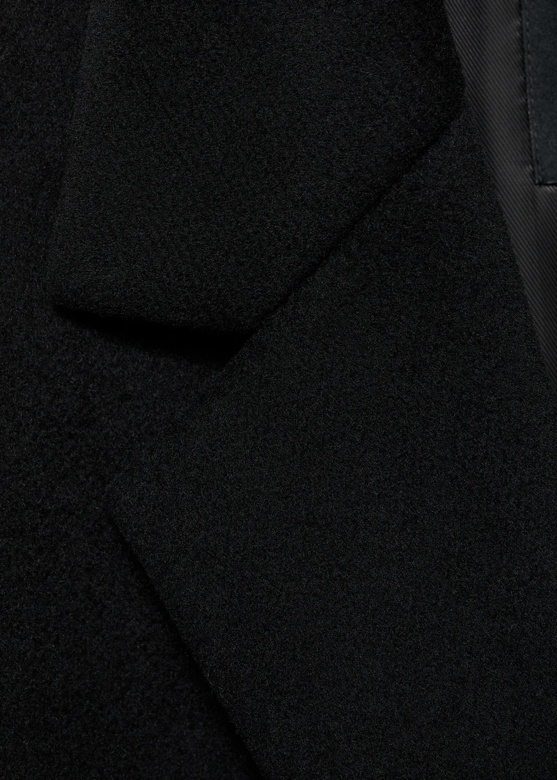 Double-breasted wool coat