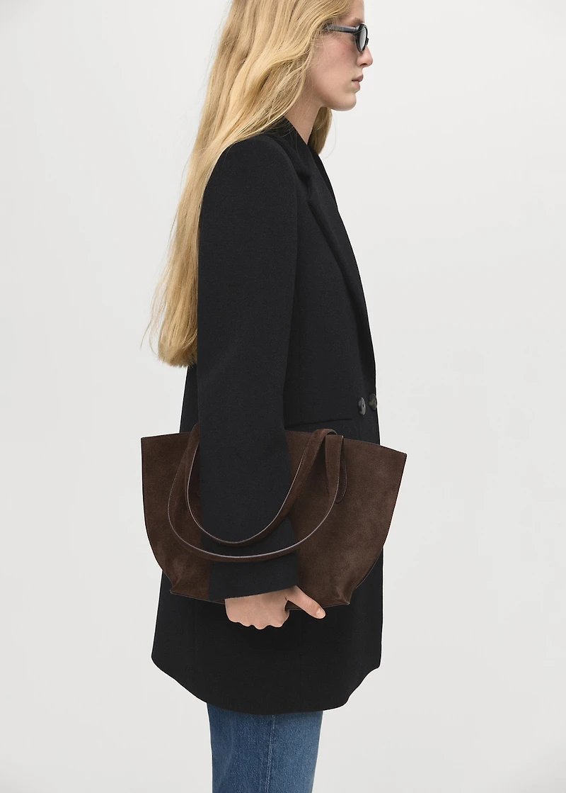 Double-breasted wool coat