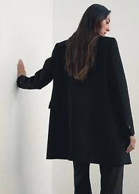 Double-breasted wool coat