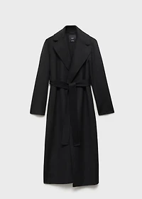 Handmade wool coat with belt