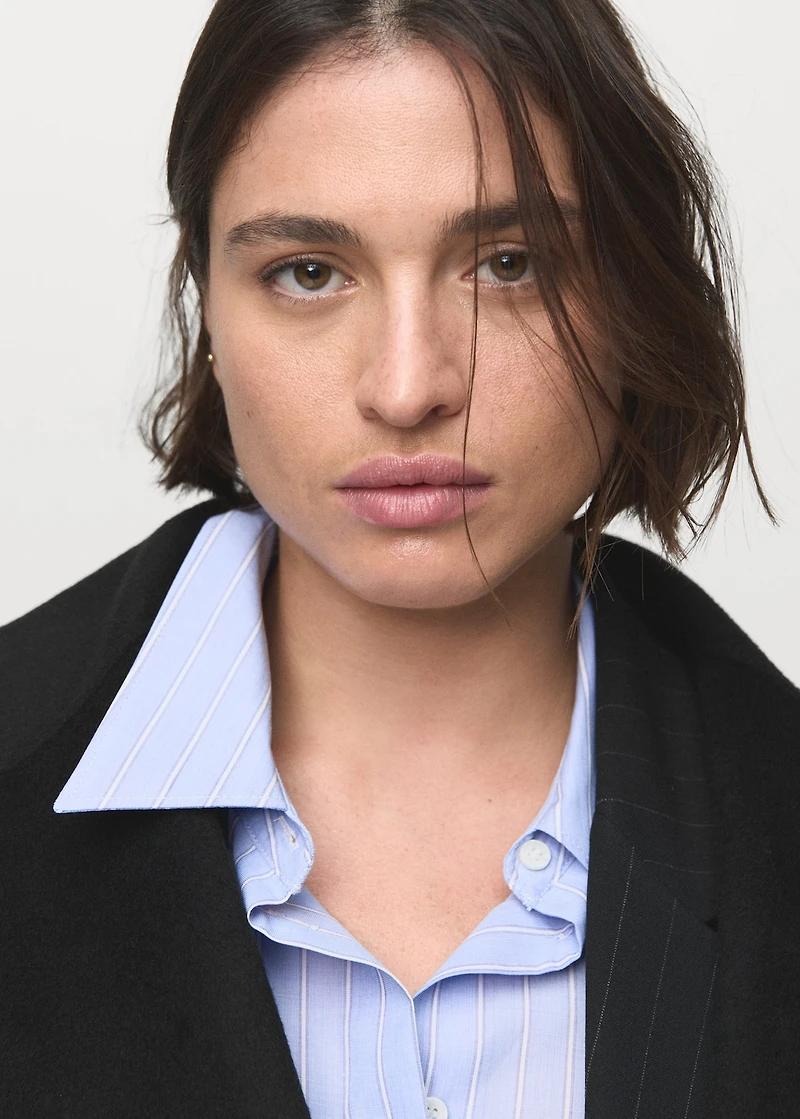 Handmade wool coat with belt