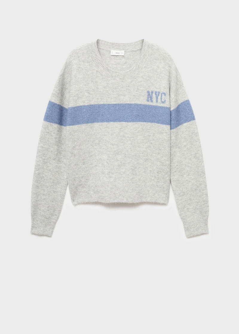 Knit embroidered sweater