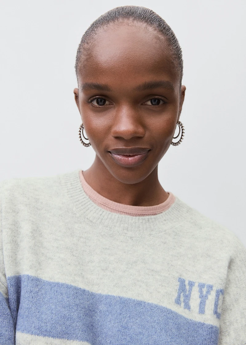 Knit embroidered sweater