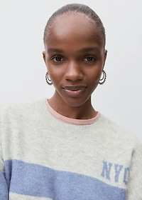 Knit embroidered sweater