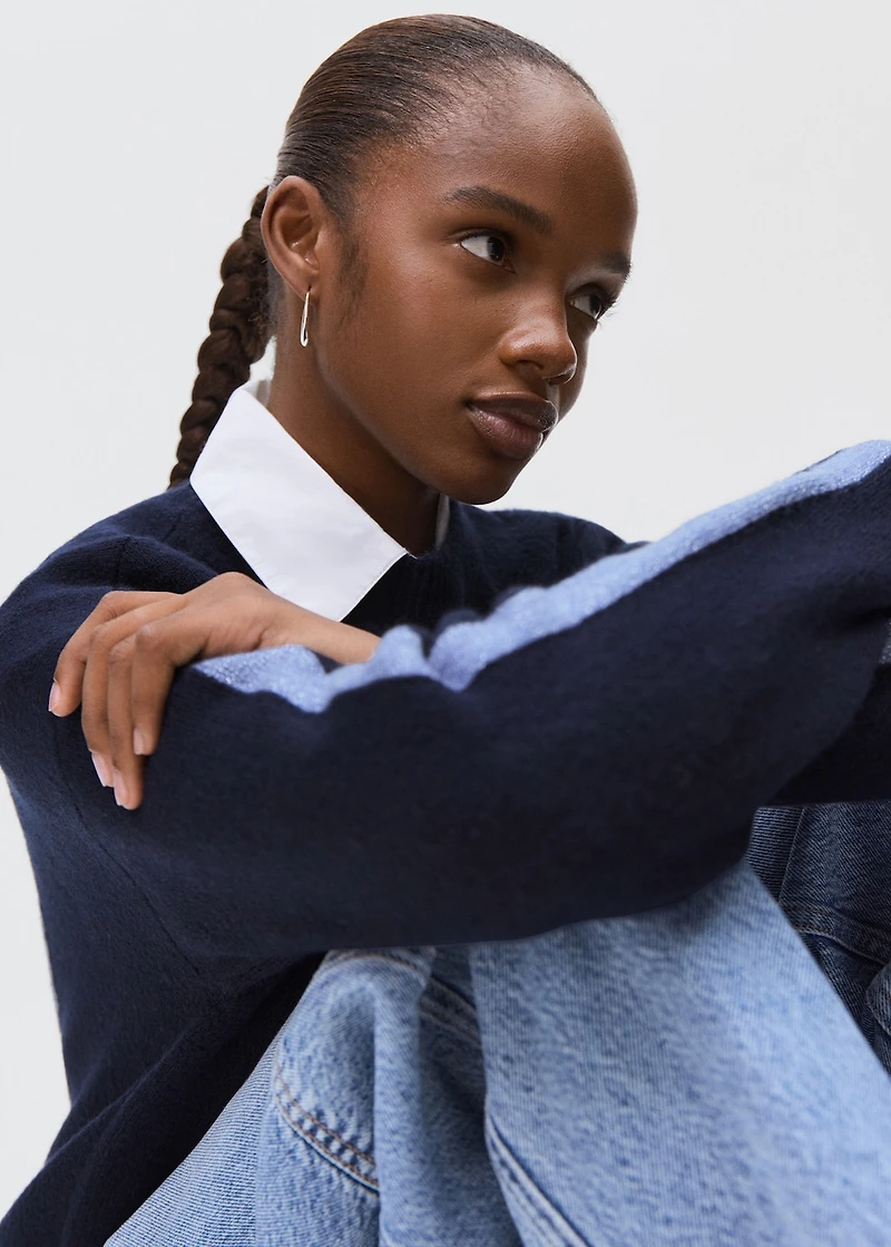 Knit embroidered sweater