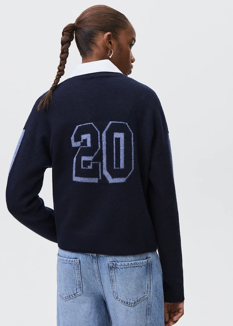 Knit embroidered sweater