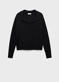 Knitted polo-neck sweater