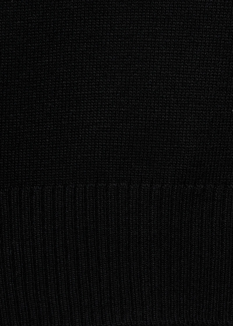 Knitted polo-neck sweater