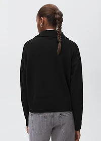 Knitted polo-neck sweater