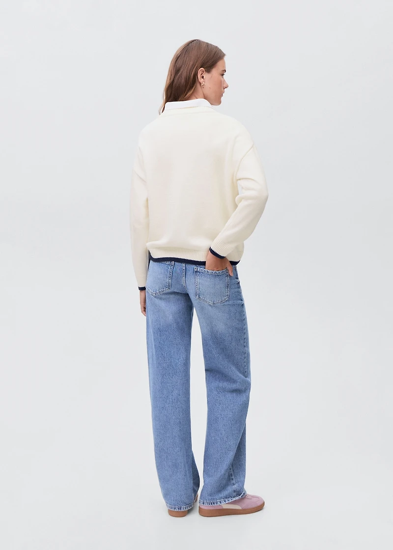 Knit embroidered sweater