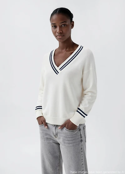 Knit striped sweater