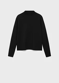 Knitted sweater with perkins neck