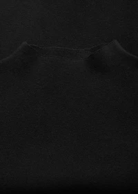 Knitted sweater with perkins neck