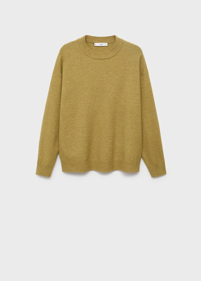 Oversized sweater with ribbed trim
