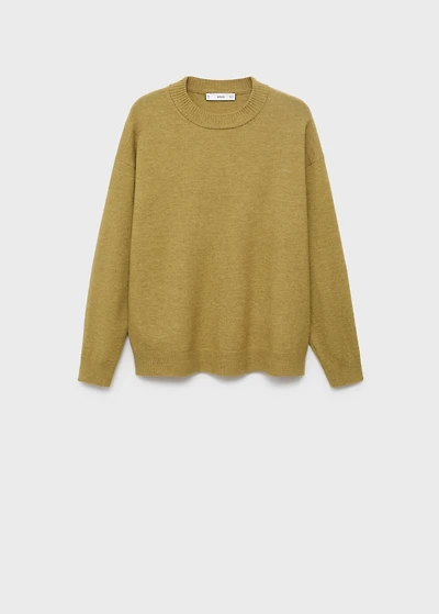 Oversized sweater with ribbed trim
