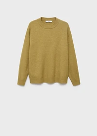 Oversized sweater with ribbed trim