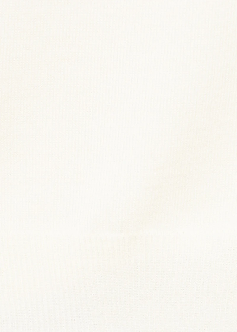 Short-sleeved sweater with contrasting stripes