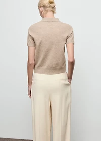 Argyle polo neck sweater