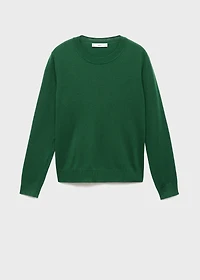 Fine-knit crew-neck sweater