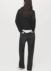 Fine-knit crew-neck sweater