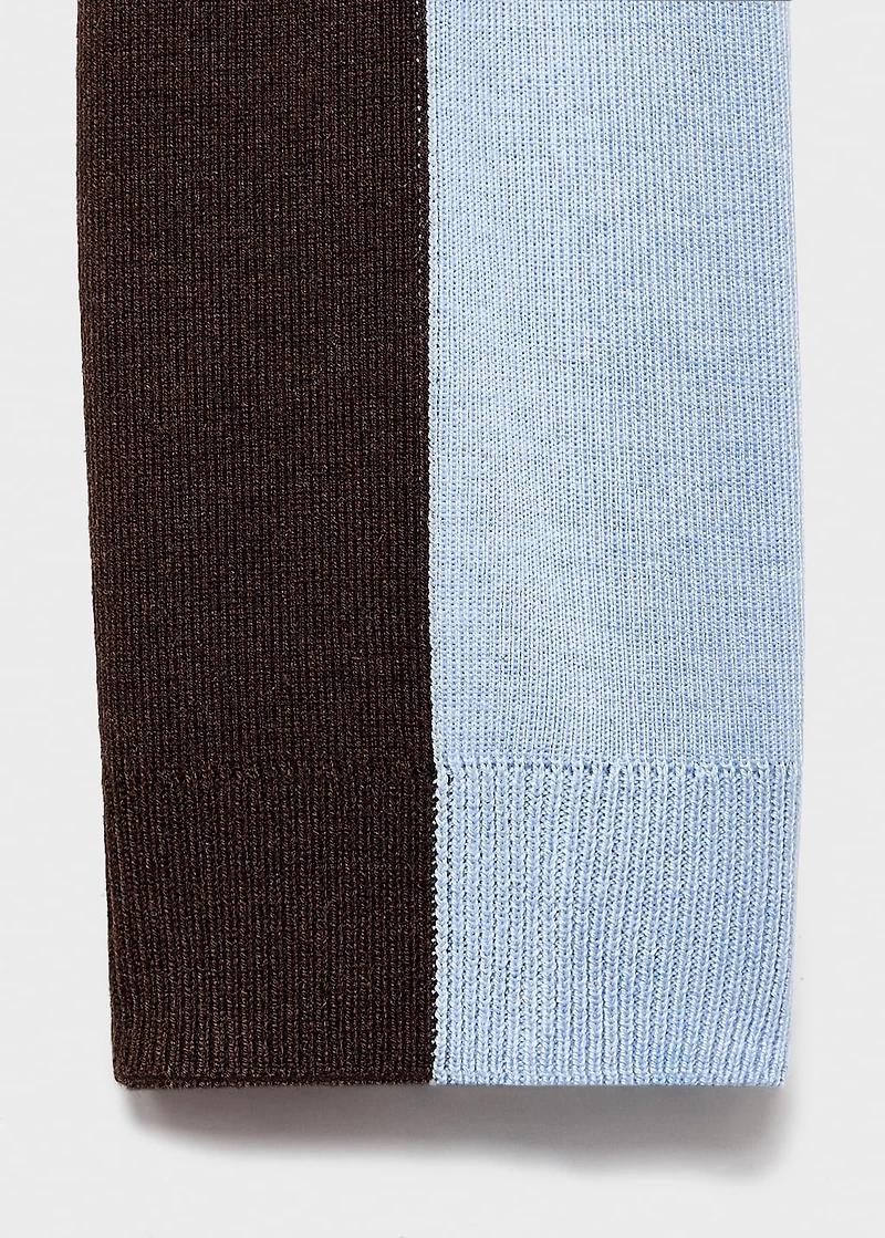 Combined-design sweater