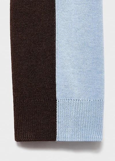 Combined-design sweater