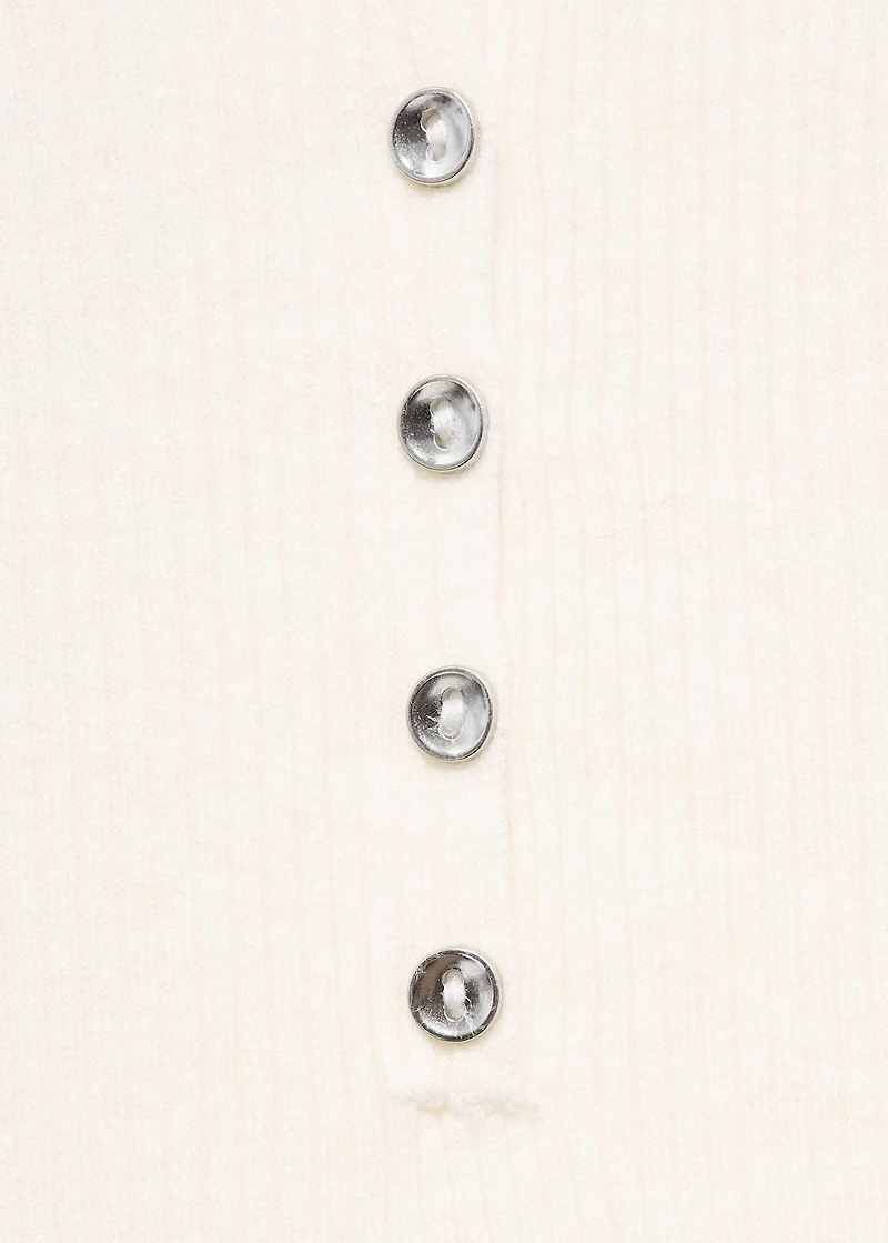 Polo-neck ribbed sweater