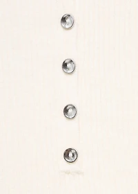 Polo-neck ribbed sweater