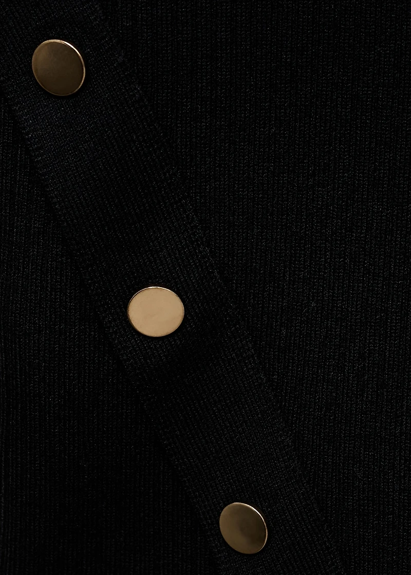 Asymmetrical sweater with buttons