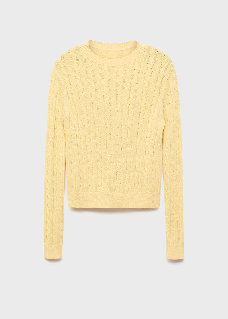 Braided knitted sweater