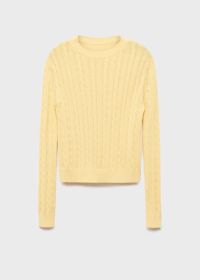 Braided knitted sweater